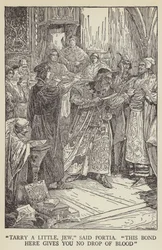 Vänta lite, jude, sade Portia, detta band här ger dig ingen bloddroppe