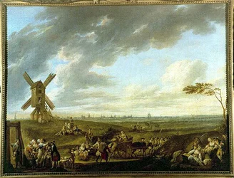 Vy över Lille från Dieu-de-Marcq - av Louis Joseph Watteau dit Watteau de Lille (1731-1798), Musee de Lille