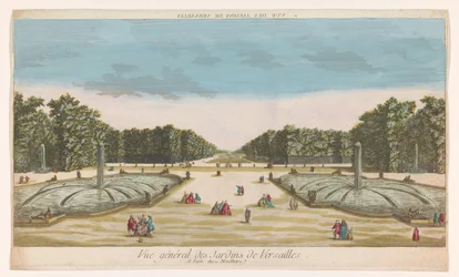 Utsikt över trädgården i Versailles Vue des Jardins de Versailles (titel på objekt)