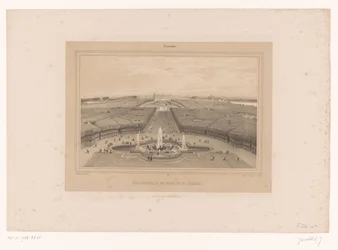 Utsikt över trädgårdarna i Versailles Vue générale du Parc et du Château (titel på objekt) Ansikten i och runt Paris (serietitel) Versailles (serietitel på objekt)