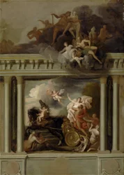 The Rape of Proserpine, design för trappan till Devonshire House, London, ca 1704 (olja på duk)