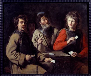Soldater som spelar kort Målning av Louis Le Nain (1593-1648) 1640 Aix en Provence, Musee Granet