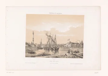Utsikt över Caen från Cours Caffarelli Port de Caen, Pris du Cours Caffarelli (titel på objekt) Contemporary France (serietitel) La France de nos jours (serietitel på objekt)
