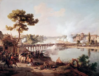 Napoleon Bonaparte ger order under slaget vid Lodi