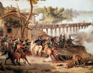 Napoleon Bonaparte ger order under slaget vid Lodi