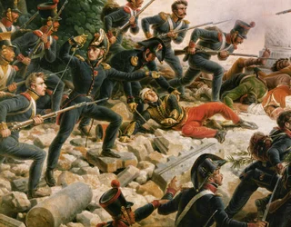 Napoleon I Bonapartes fälttåg i Spanien (olja på duk)