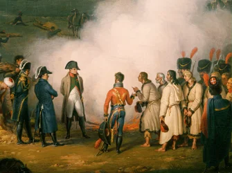 Napoleons läger inför slaget vid Austerlitz (olja på duk)