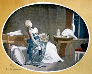 Reproduktion av en målning av Louis Boilly (1761-1845).