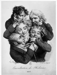 Konsultation med läkare, av Louis Boilly