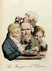 Oyster Eaters Gravyr av Louis-Leopold Boilly (Louis Leopold Boilly
