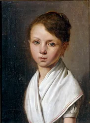 Porträtt av Berthe Juliette Dubois barn (1797-1849) Målning av Louis leopold Boilly (1761-1845) 1800-talet sön. 0,22x0,17 m