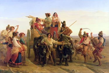 Skördarnas ankomst till de pontinska myrarna, 1830