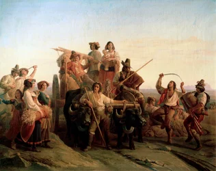 Skördarnas ankomst till de pontinska myrarna, 1833