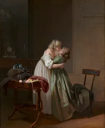 Louis-Léopold Boilly - Två unga kvinnor som kysser varandra