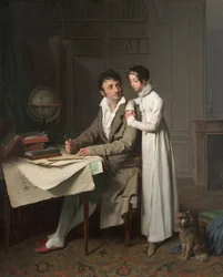 Geografilektionen (Porträtt av Monsieur Gaudry och hans dotter)