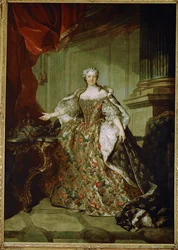 Marie Leszczynska, drottning av Frankrike, hustru till Ludvig XV, dotter till Stanislas Leszczynski, kung av Polen ...