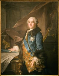 Porträtt av Abel Francois Poisson, markis de Marigny (1727-1781), föreståndare för kungens byggnader, Oljemålning på duk av Louis Tocque (1696-1772). Fotografi, KIM Youngtae, Paris, Musee Carnavalet.