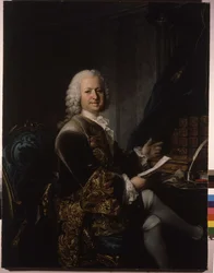 Porträtt av Louis Phelypeaux, greve av Saint Florentin, markis och hertig av La Vrilliere (1705-1777), fransk statsman