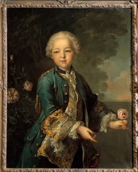Porträtt av Louis Philippe II Joseph hertig av Orleans kallad Philippe Egalite sedan hertig av Chartres (1747-1793) Målning av Louis (1696-1772) Orleans. Museum of Fine Arts
