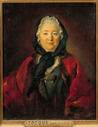Förmodat porträtt av Madame de Graffigny (1695-1758) fransk författare Målning av Louis Tocque (1696-1772) 1700-talets sön. 0,81x0,65 m