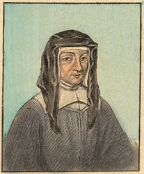 Porträtt av Louise de Marillac (Louise Le Gras) (1591-1660) - Gravyr från "" Religiös undervisning vid ögonen. Underbart album” av Louis Maitrejean och Georget Ramond - Frankrike 1910