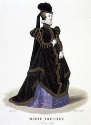 Porträtt av Marie Touchet (1549-1638). I "" franska galleriet av kända kvinnor""