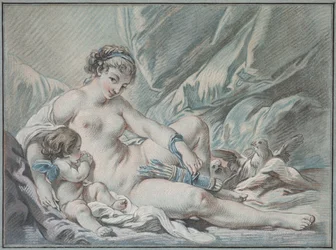 Kärleken ber Venus att lämna tillbaka sina vapen till honom, 1768.