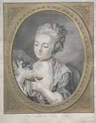 Kvinnan som dricker kaffe, 1774