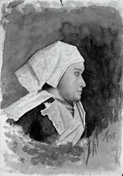Bretagne bondekvinna, 1884.
