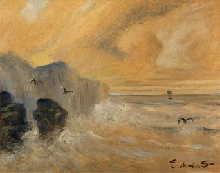 Rocky Seashore, sent 1800-tidigt 1900-tal.