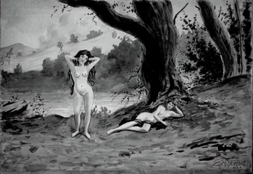 Två nakenbilder, 1900.
