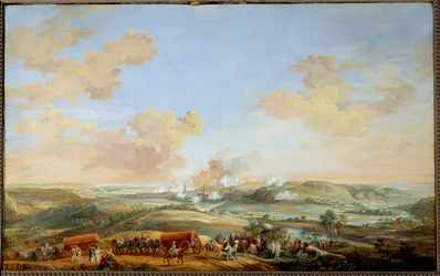 Österrikes tronföljdskriget (1741-1748): "" Belägring av slotten i Namur av greven av Clermont från 24 till 30 september 1746"" Gouache av Louis Nicolas Van Blarenberghe (1716-1794) 1782 Sön. 0,59x0,94 m Versailles, slottets museum