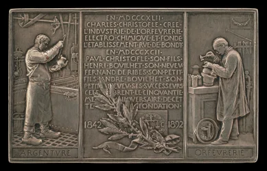Femtioårsjubileum för Christofle Company, 1842-1892 [omvänd]