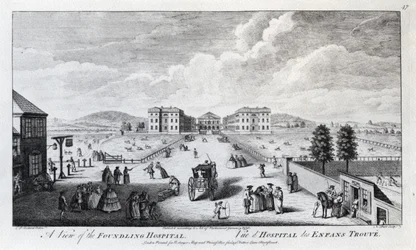 A View of the Foundling Hospital, graverad av Nathaniel Parr, 1750