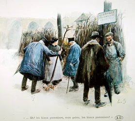 Barnkammare och barnkammare som prisar de underbara äppelträden i Normandie