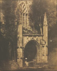 Fountain of Notre-Dame i Saint-Brieuc, Bretagne, ca. 1853.