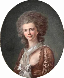 Luis-Roland Trinquesse Porträtt av en dam bystlängd 1780
