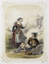 Par i Skottland - i "" Album of the young traveller"", illustrerad av Louis Lassalle