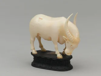 Svart löpare, schackpjäs, Indien, omkring 1820