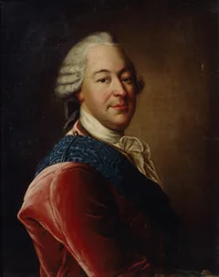 Porträtt av greve Mikhail Illarionovich Vorontsov 1714-1767, mitten av 1700-talet.