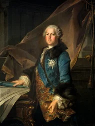Porträtt av markisen av Marigny, 1755