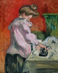 A Woman Ironing (olja på duk)