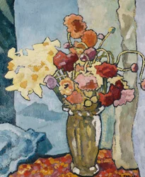 Blommor i en vas; Blommor i en vas, ca 1939 (olja på duk)
