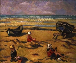På stranden