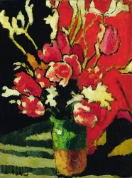 Stilleben av blommor