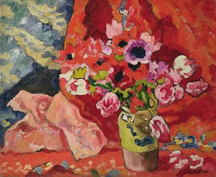 Vas med blommor