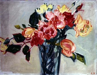 Vas med rosor (olja på duk)