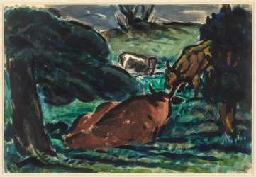 Kor liggande, c1920-talet.