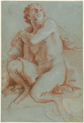 Sittande Faun