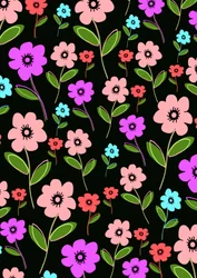 Retro blommor (digital)